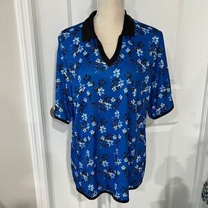 PGA Tour Blue and Black Polo Shirt NWOT SZ XXL
